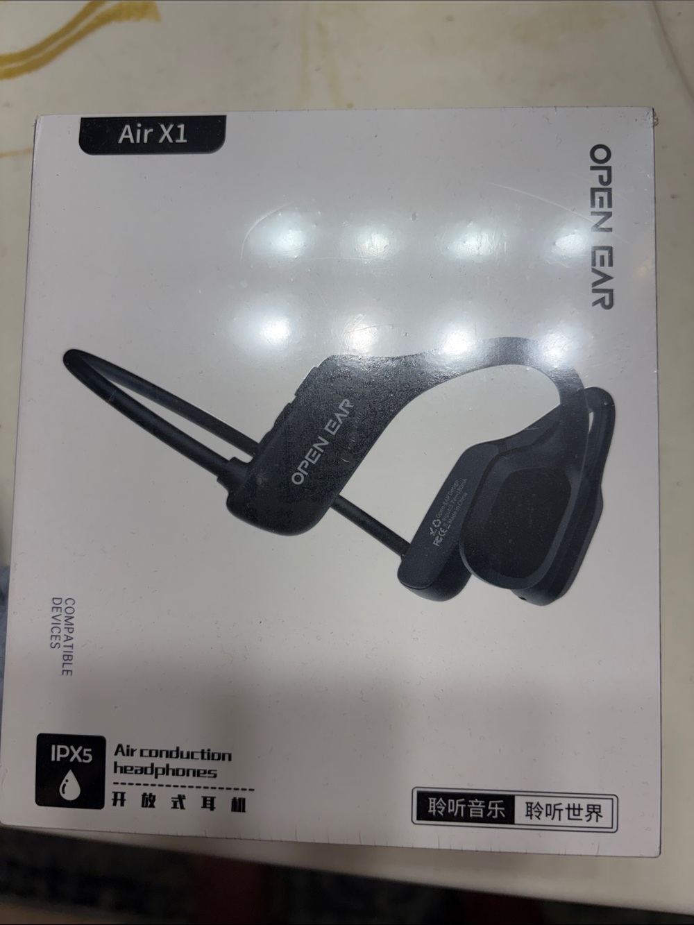 NWT Open Ear Air Conduction Headphones - Black